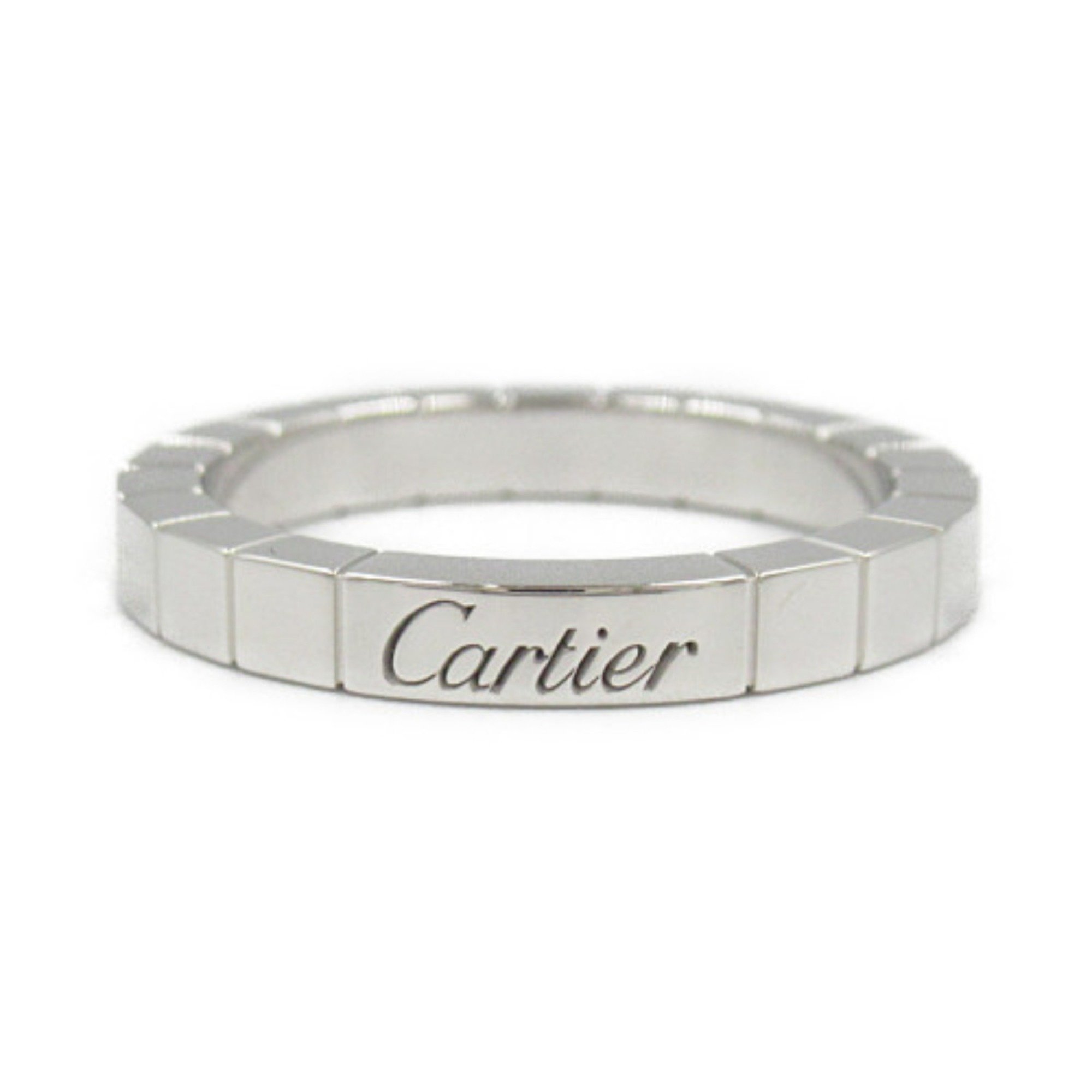 Cartier Lanier Ring, K18WG (White Gold), Men's, Women's, Silver, B4045056