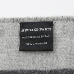 Hermes HERMES Sangle a Boucle Antogracito Gris Clair Scarf Clothing Cashmere Men's Women's Grey