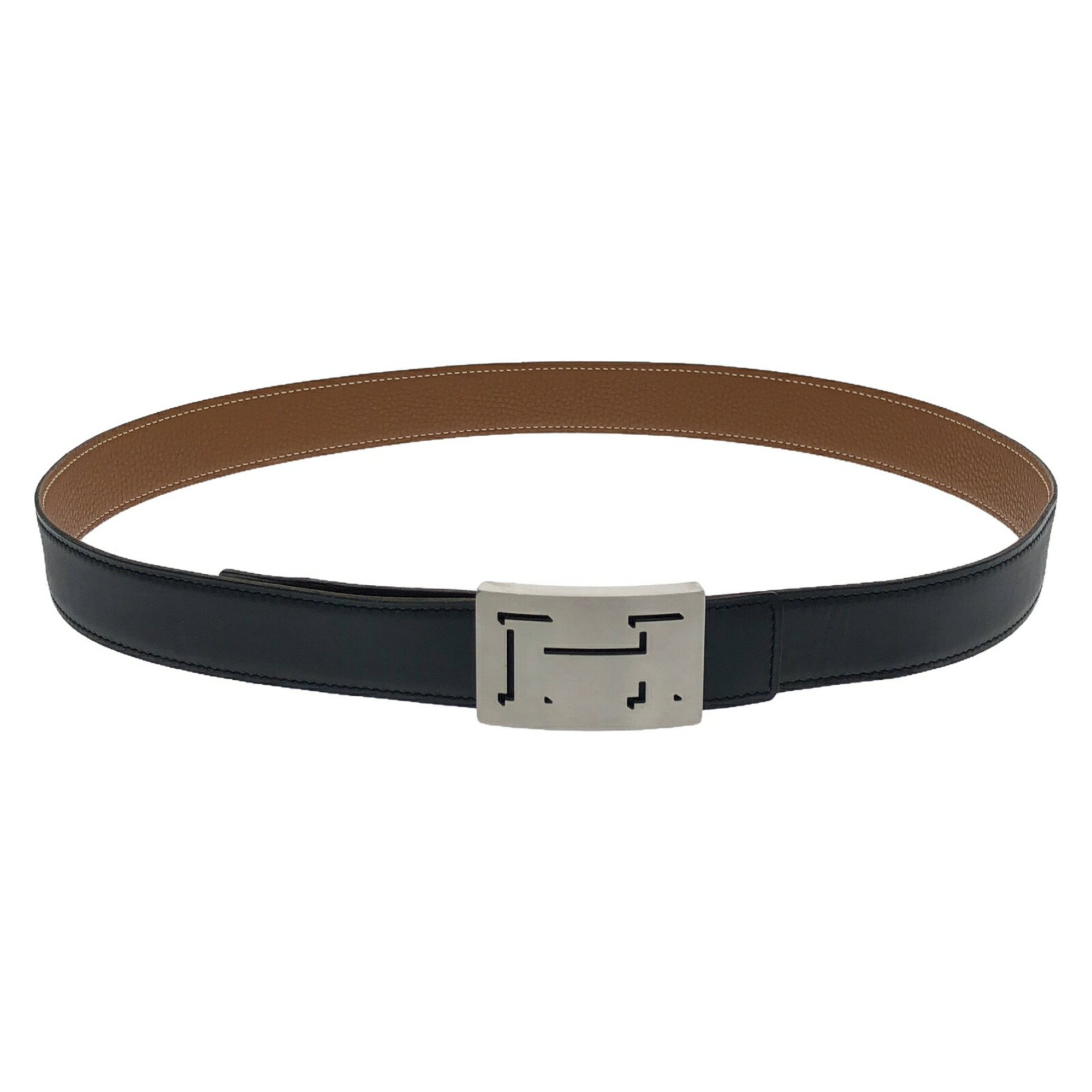 HERMES Belt Clothing Leather Men's Black