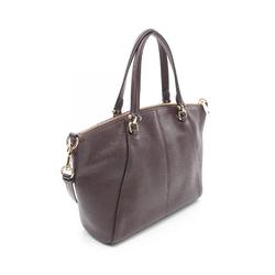 COACH Prairie Satchel Handbag Bag Leather Women's Brown 58874