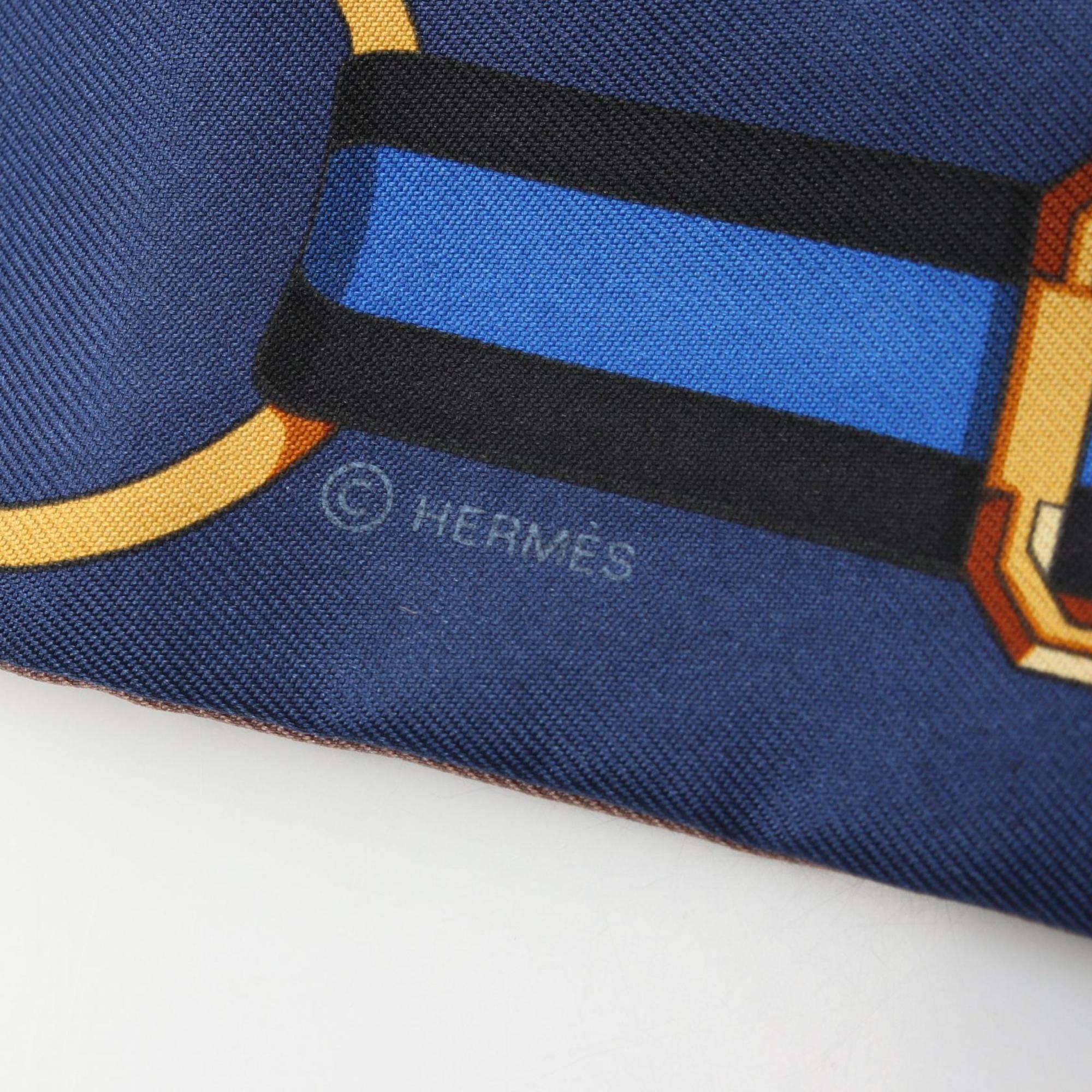 Hermes Twilly Grand Tralala Silk Scarf for Women Navy Multicolor