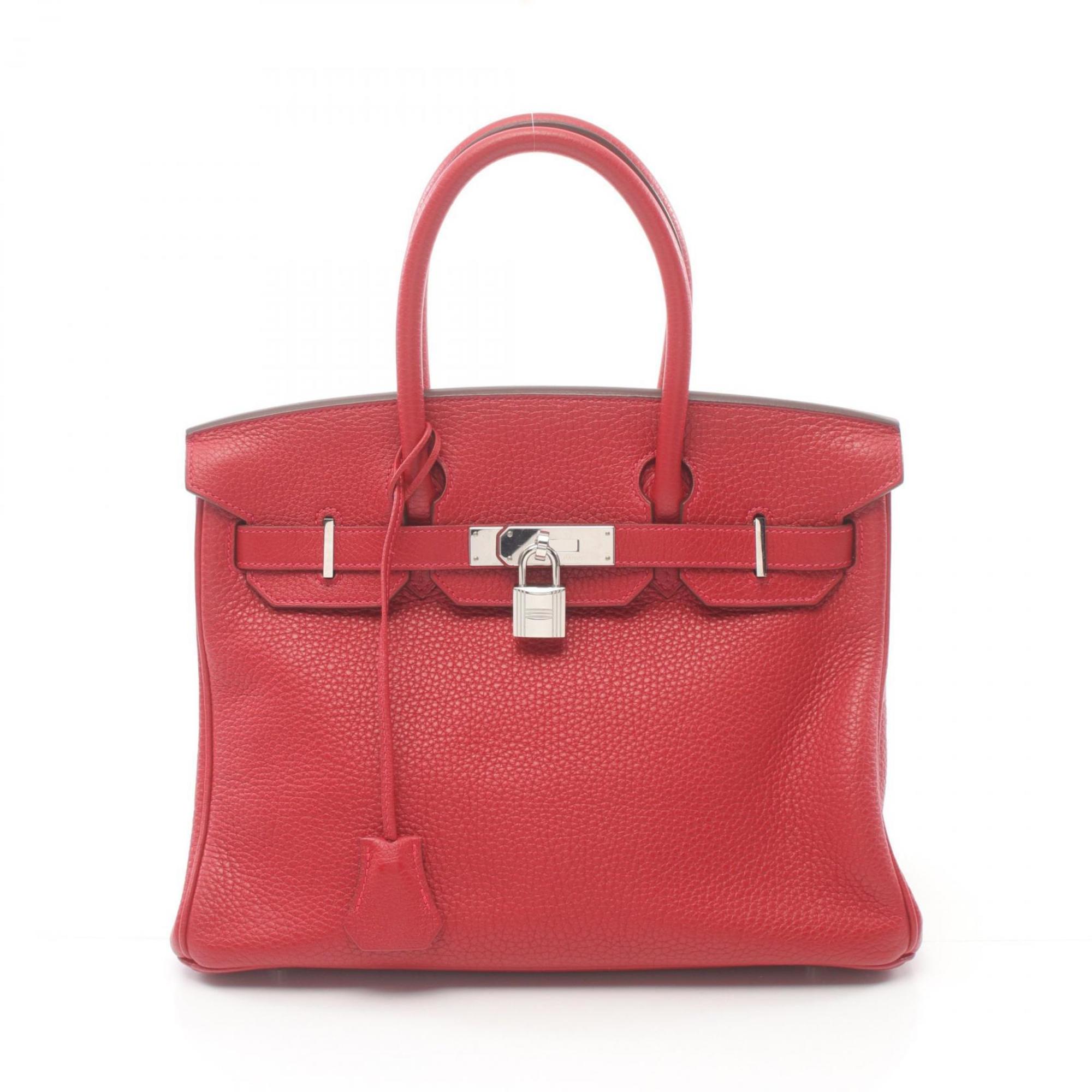 Hermes HERMES Birkin 30 Handbag Bag Taurillon Clemence Women's Red