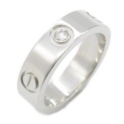 Cartier Love Ring 1PD Pt950 Platinum Diamond Ladies Clear