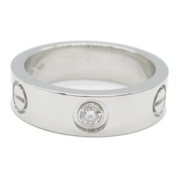 Cartier Love Ring 1PD Pt950 Platinum Diamond Ladies Clear