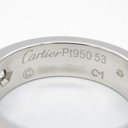 Cartier Love Ring 1PD Pt950 Platinum Diamond Ladies Clear