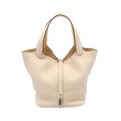 Hermes HERMES Picotin Lock Eclat MM Handbag Bag Taurillon Clemence Women's Ivory