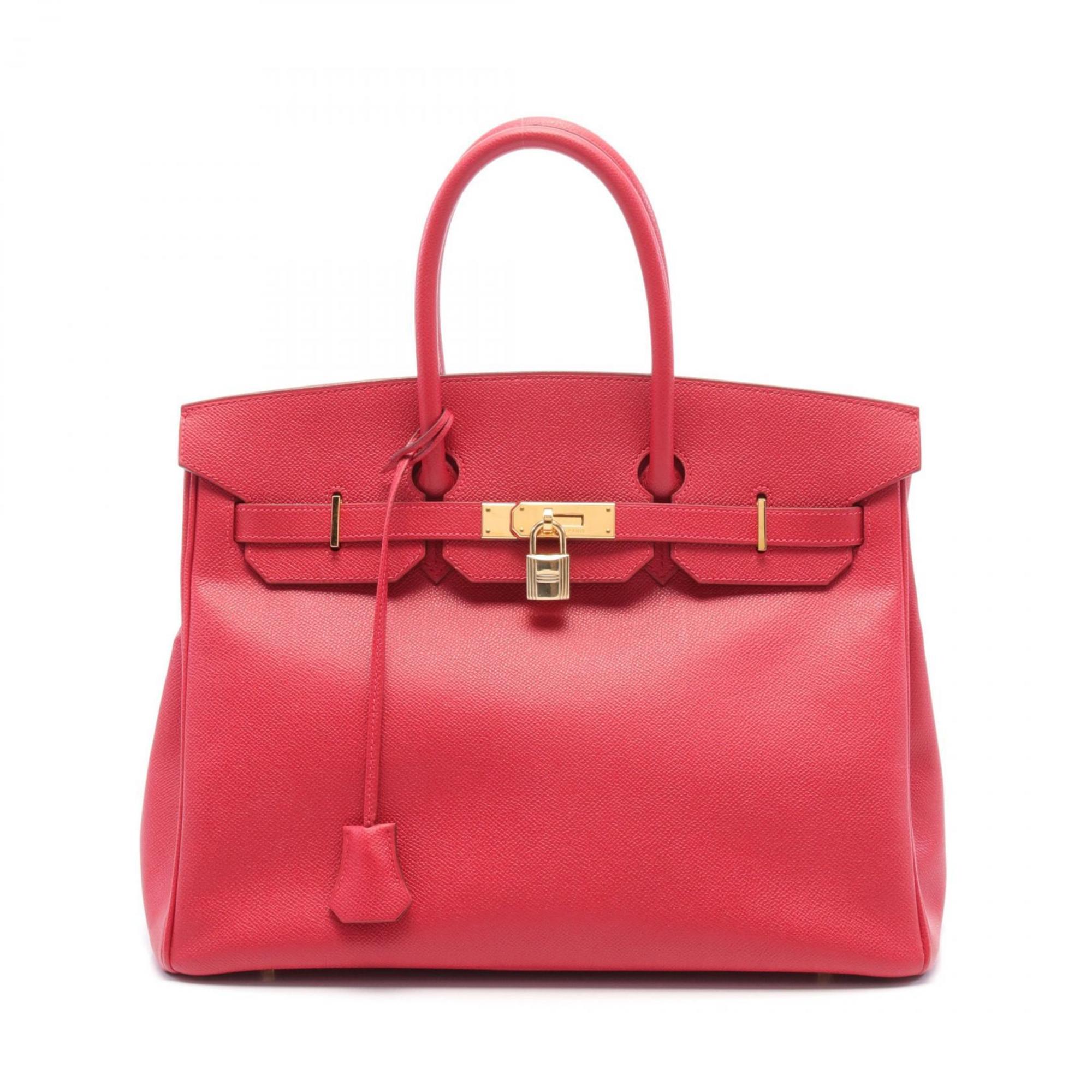 Hermes HERMES Birkin 35 Handbag Bag Epsom Leather Women's Red