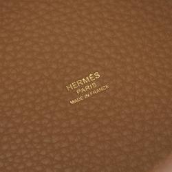 Hermes HERMES Picotin Lock MM Handbag Bag Taurillon Clemence Women's Brown