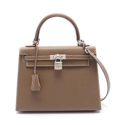 Hermes HERMES Kelly 25 Handbag Bag Epsom Leather Women's Brown 038416CK