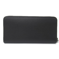 Christian Louboutin By My Side Round Long Wallet Leather Women's Black 3235083CM53