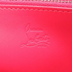 Christian Louboutin By My Side Round Long Wallet Leather Women's Black 3235083CM53