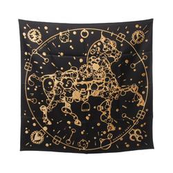 Hermes HERMES Carré 90 CHEVAL FUSION Scarf Silk Women's Black Multicolor