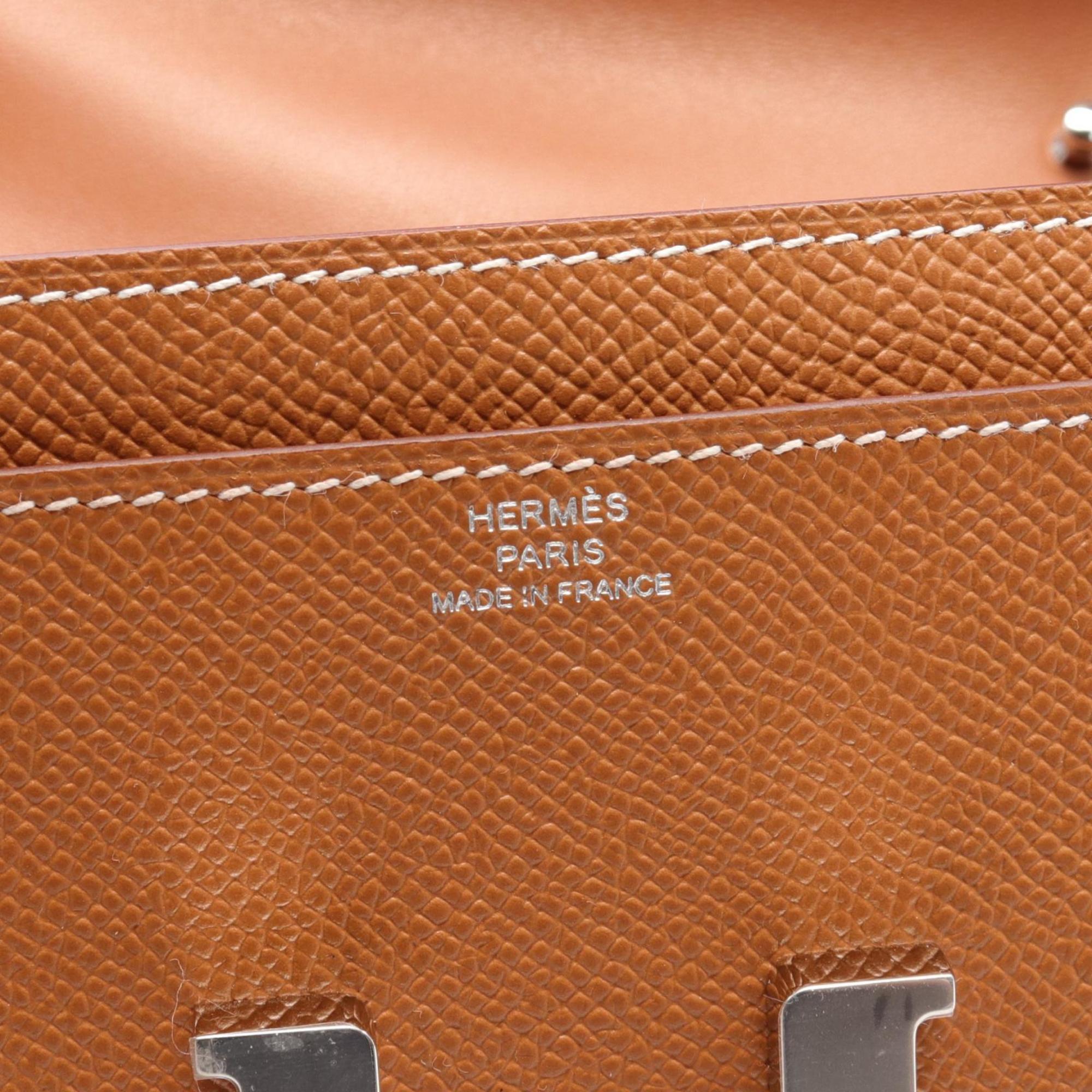 Hermes HERMES Constance Long To-Go Shoulder Bag Epsom Leather Women's Brown