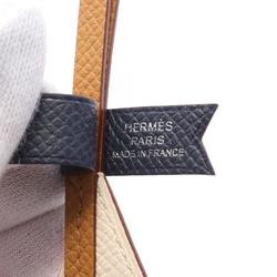 Hermes HERMES Sail 24 Orange Caramel Nata Blue Indigo Charm Epsom Leather Vau Barenia Women's Ivory Brown Multicolor