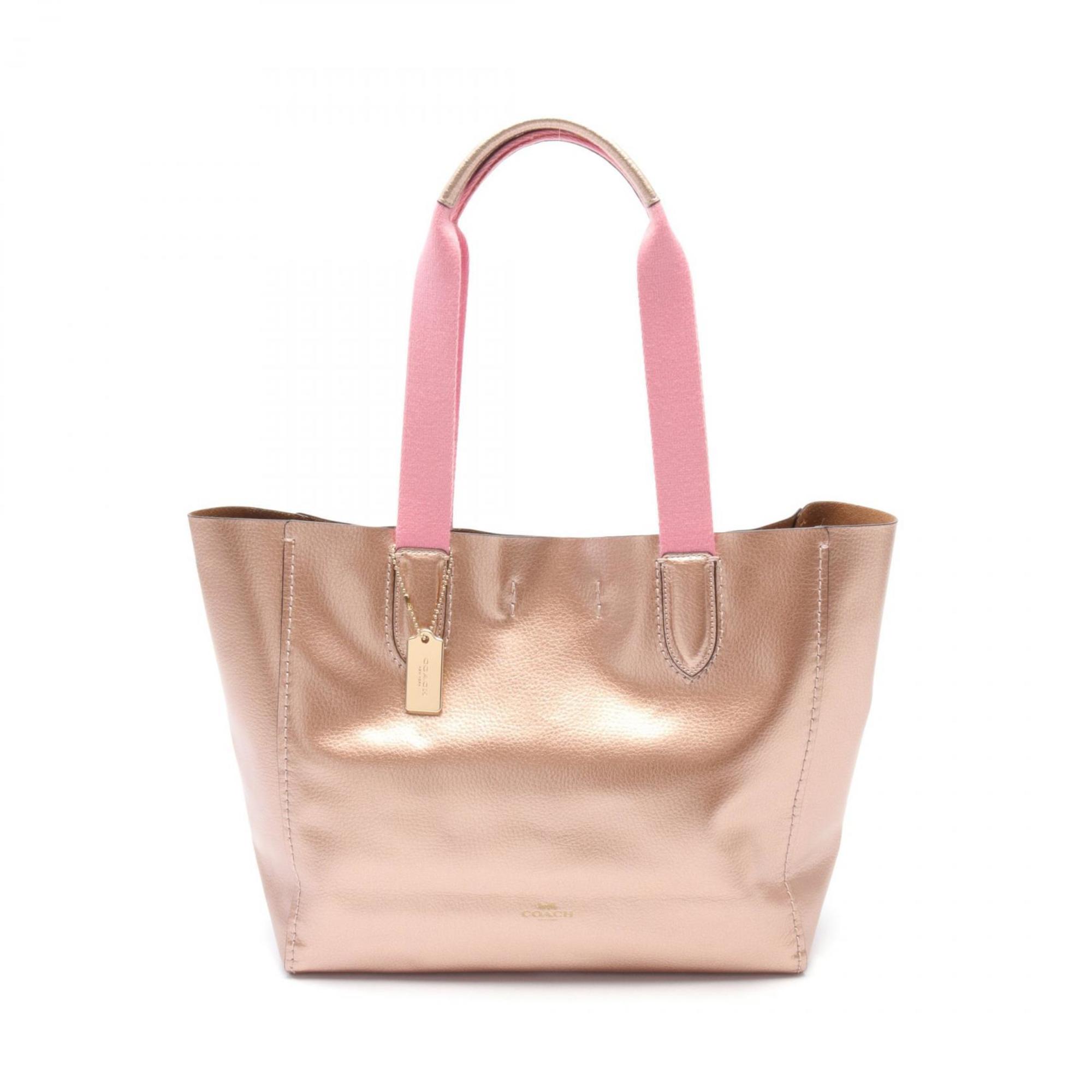 Coach Derby Tote Bag Leather Women's Gold F39675