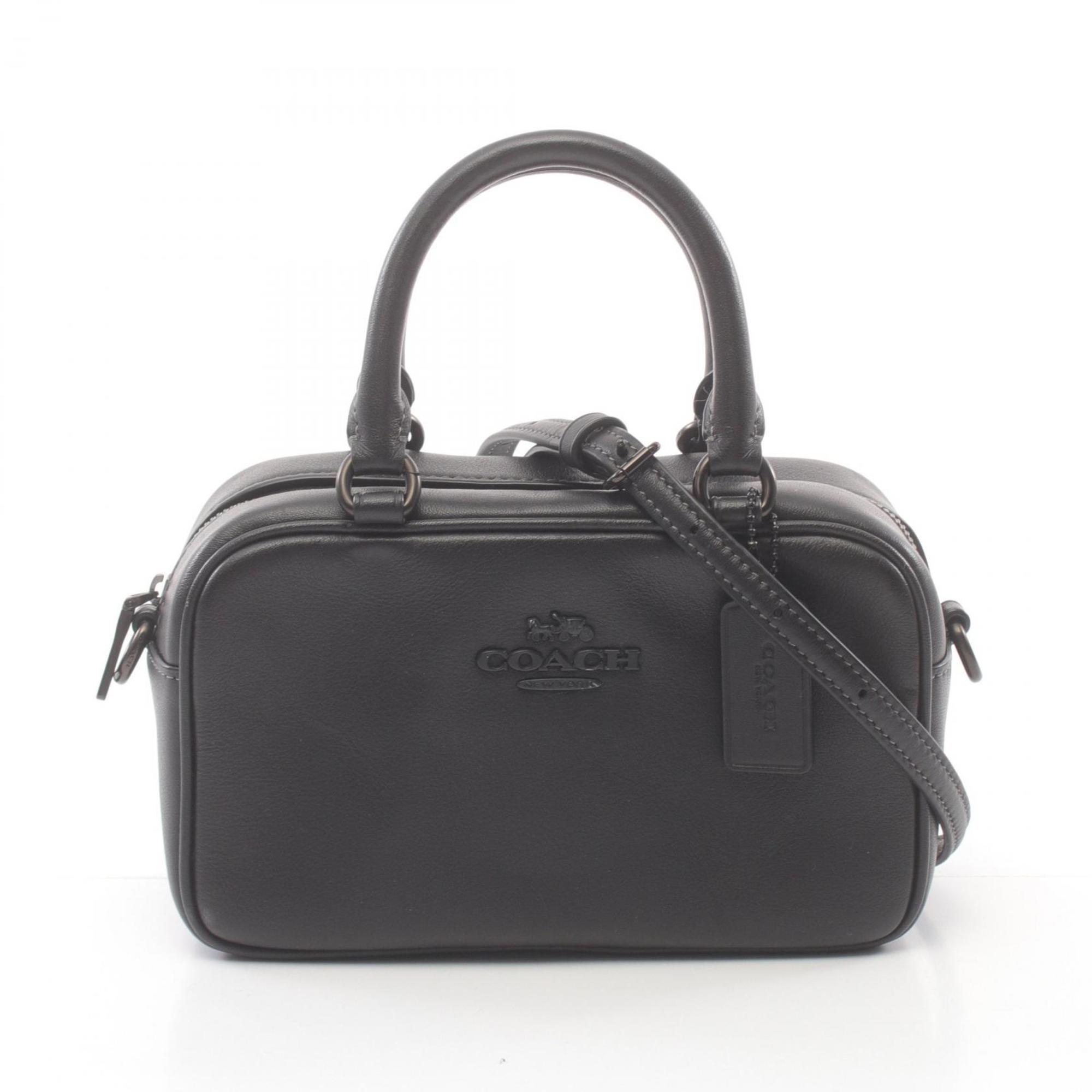 Coach COACH Satchel Handbag Bag Leather Women's Black CT776