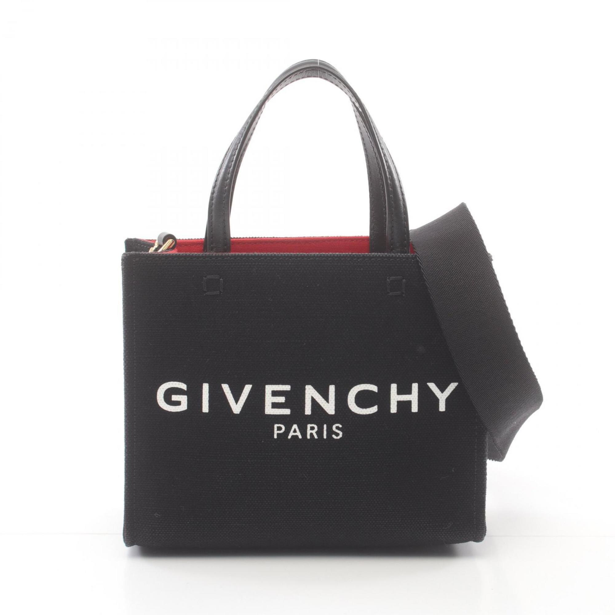 Givenchy G TOTE MINI Handbag Bag Canvas Leather Women's Black BB50N0B1F1