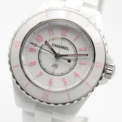 Chanel CHANEL J12 Pink Blush Watch, Ceramic, Women's, White, H6755