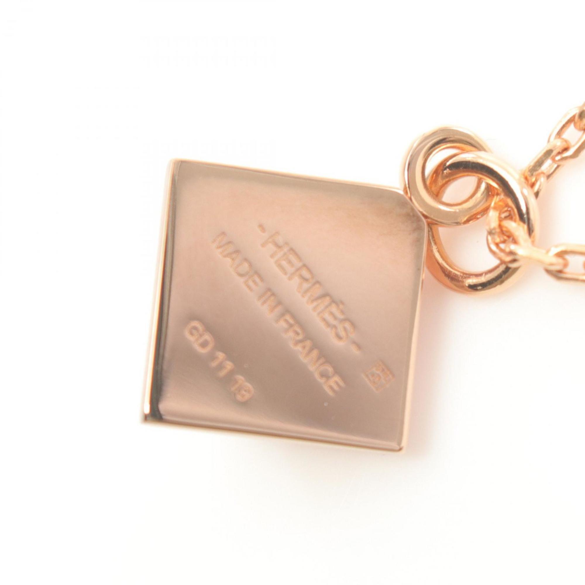 Hermes HERMES Medor Cupidon Necklace GP (Gold Plated) Women's Gold Pink PG