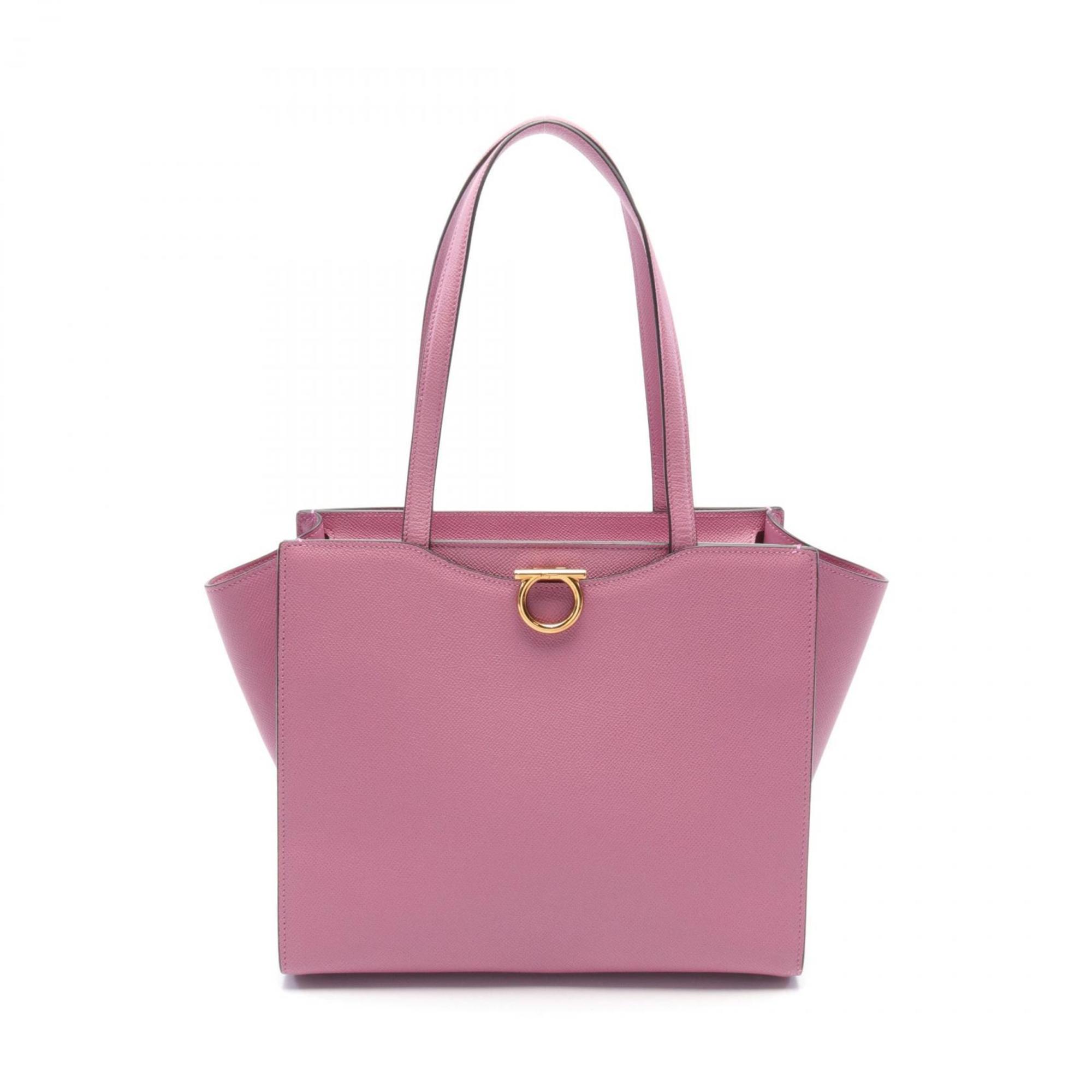 Salvatore Ferragamo Gancini Tote Bag Leather Women's Pink