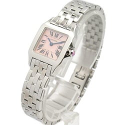 CARTIER Santos Demoiselle SM Watch Stainless Steel Ladies Pink Shell W25075Z5