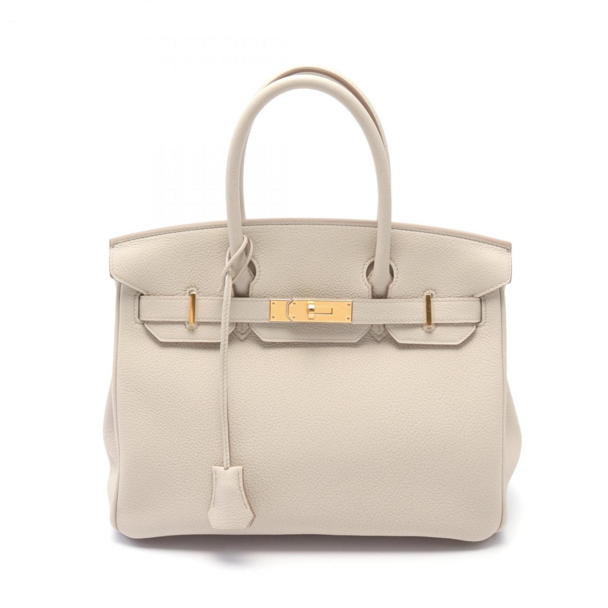 Hermes HERMES Birkin 30 Beton Handbag Bag Togo Women's Ivory