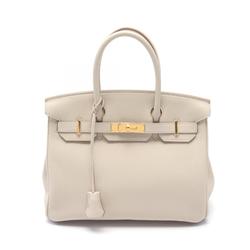 Hermes HERMES Birkin 30 Beton Handbag Bag Togo Women's Ivory