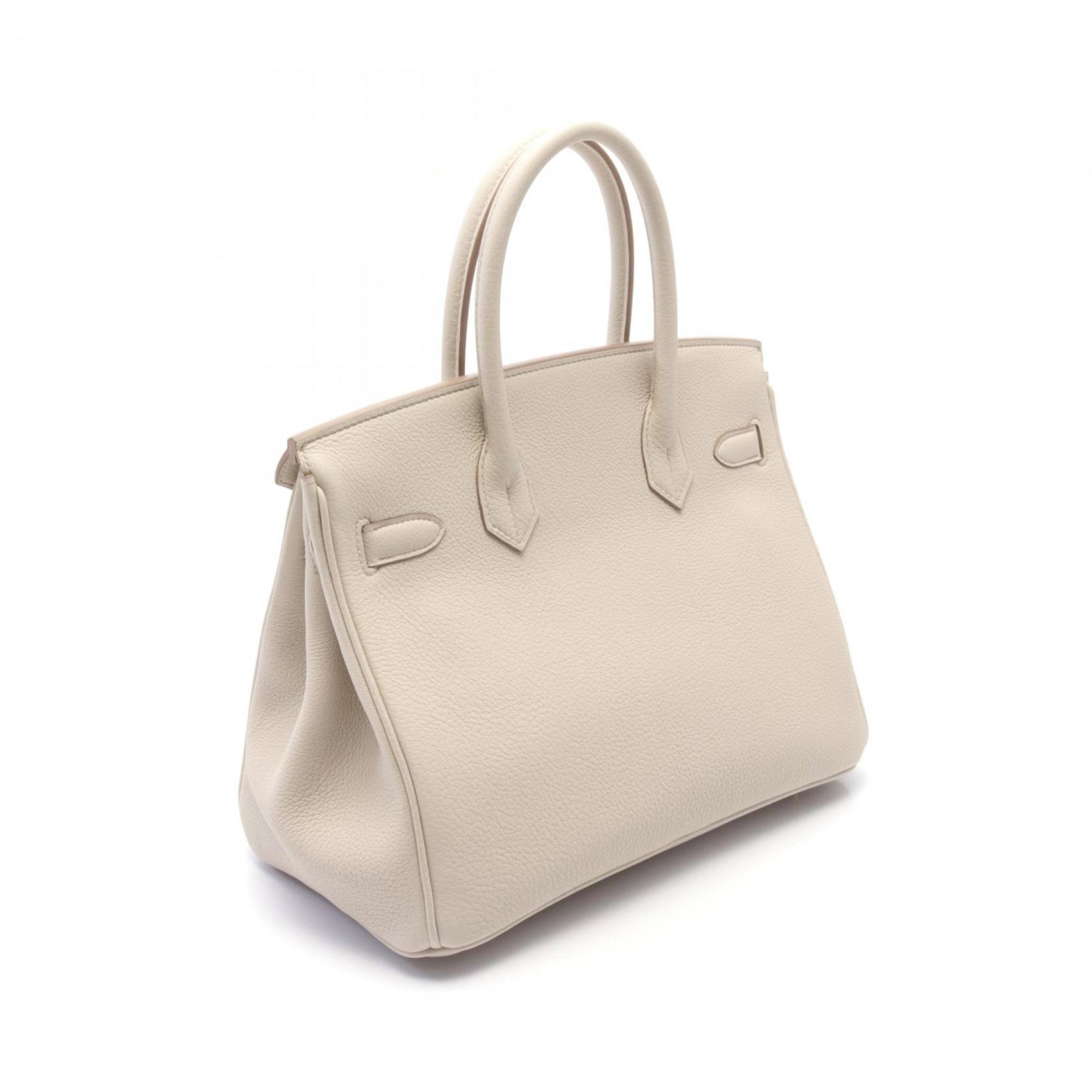 Hermes HERMES Birkin 30 Beton Handbag Bag Togo Women's Ivory