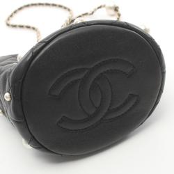 CHANEL Matelasse Shoulder Bag, Lambskin, Women's, Black