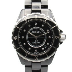 CHANEL J12 12P Diamond Watch, Ceramic, Men's, Black, H1626