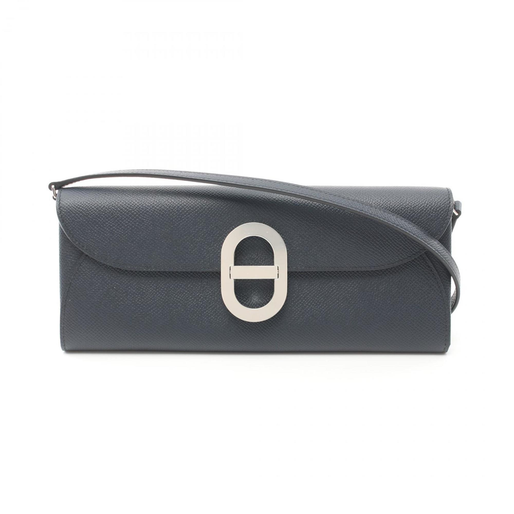 Hermes HERMES Chaine d'Ancre Tougo Blue Indigo Shoulder Bag Epsom Leather Women's Navy