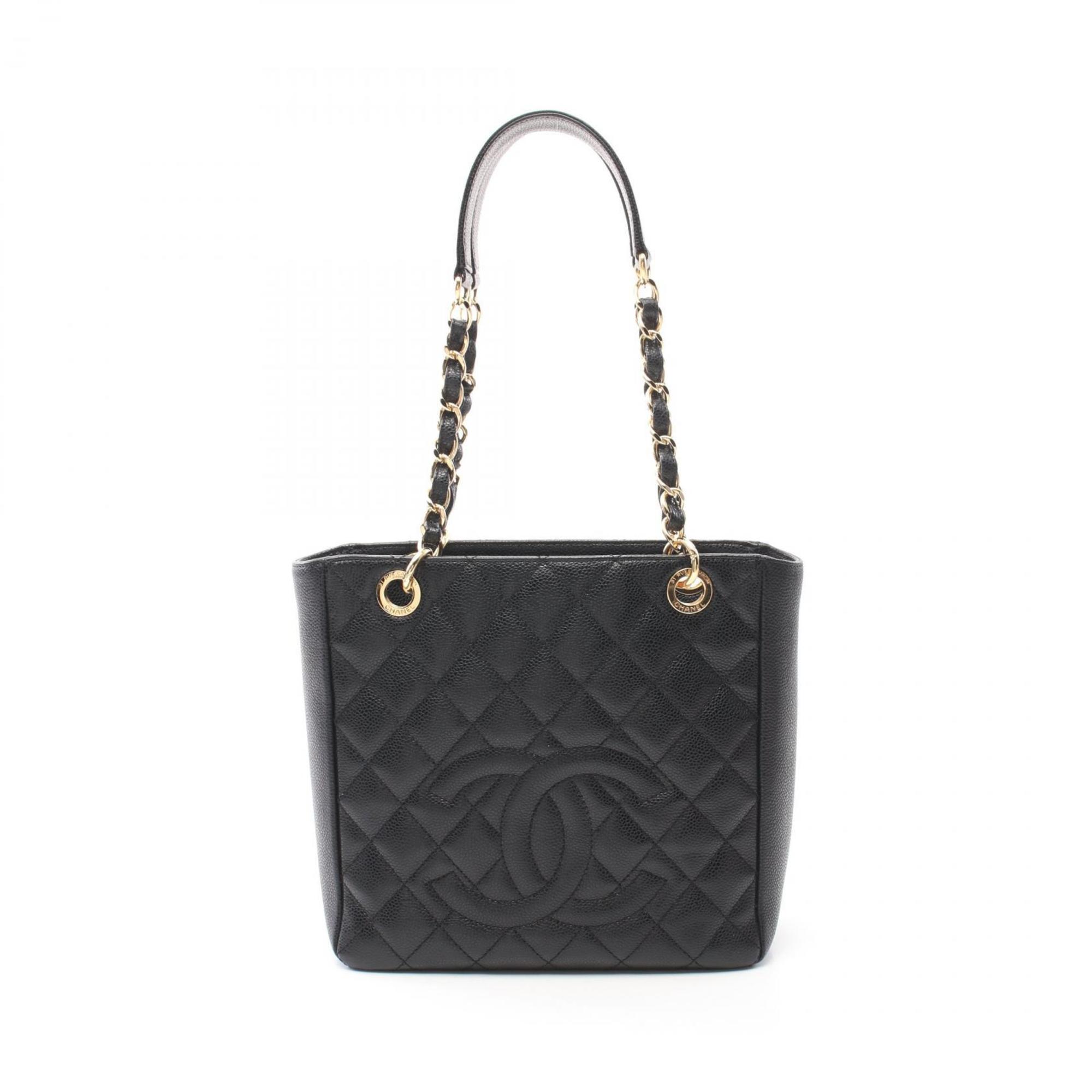 CHANEL Matelasse PST Tote Bag, Caviar Skin (Grained Calf), Women's, Black, A20994