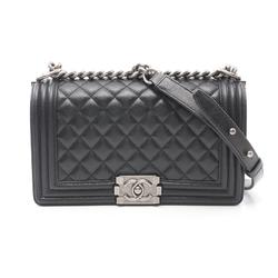 CHANEL Boy Chanel Matelasse Shoulder Bag Caviar Skin (Grained Calf) Women's Black A67086