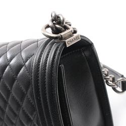 CHANEL Boy Chanel Matelasse Shoulder Bag Caviar Skin (Grained Calf) Women's Black A67086