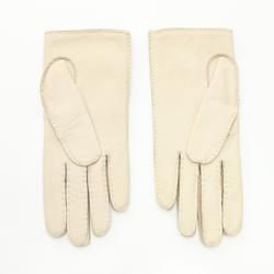 Hermes HERMES Serie Gloves Clothing Leather Women's Ivory