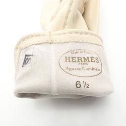 Hermes HERMES Serie Gloves Clothing Leather Women's Ivory