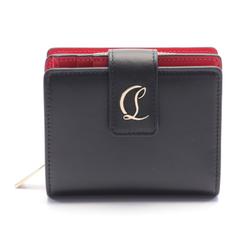 Christian Louboutin LOUBI54 Ruby Bi-fold Wallet Leather Women's Black 3245164CM6S