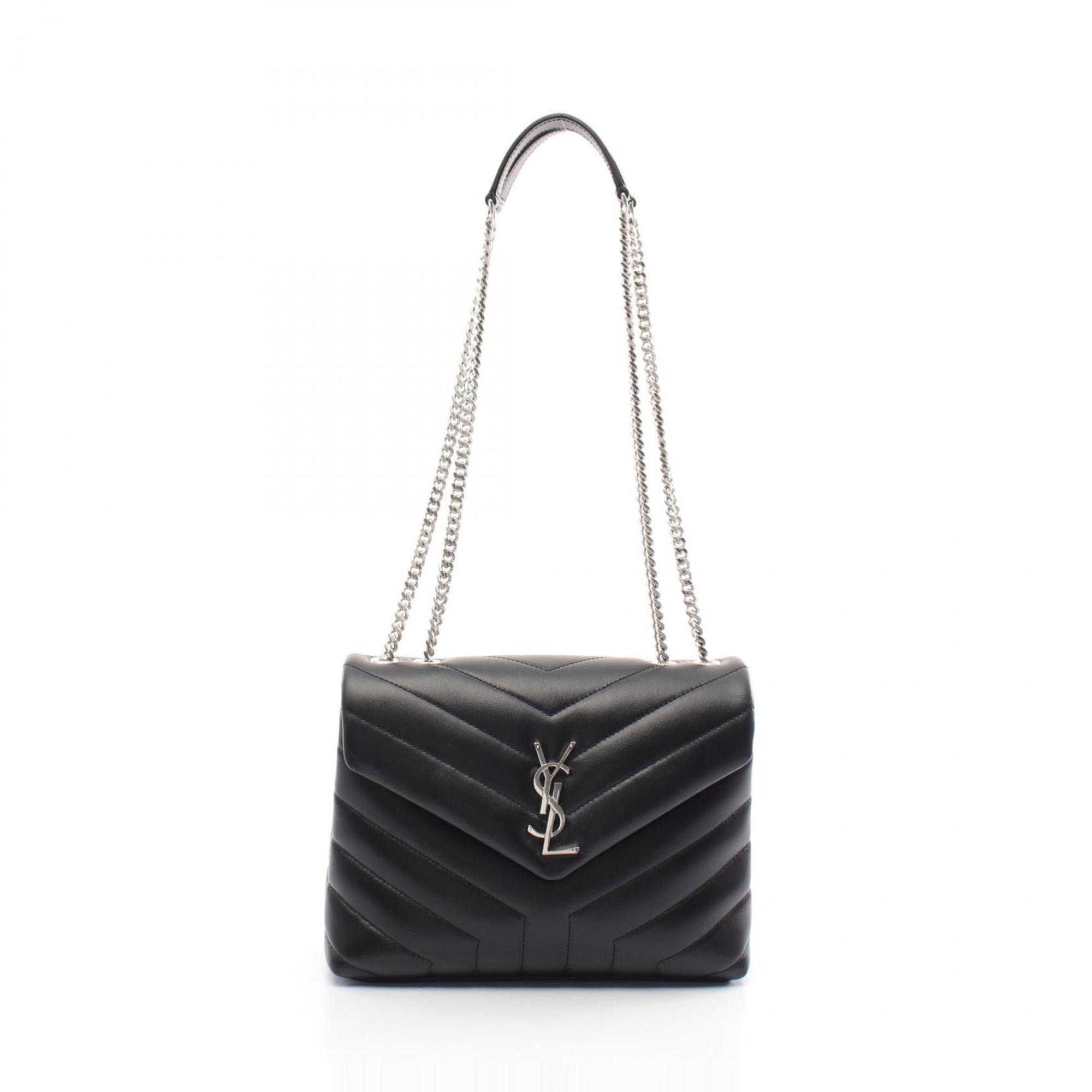 Saint Laurent Cassandra Shoulder Bag Leather Women's Black 494699DV7261000