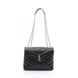 Saint Laurent Cassandra Shoulder Bag Leather Women's Black 494699DV7261000