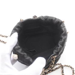 CHANEL Matelasse Shoulder Bag, Lambskin, Women's, Black