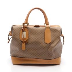 GUCCI Old Gucci Micro GG Plus Boston Bag, Coated Canvas, Leather, Women's, Brown