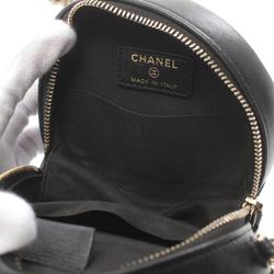 CHANEL Matelasse Shoulder Bag, Lambskin, Women's, Black, AP0739