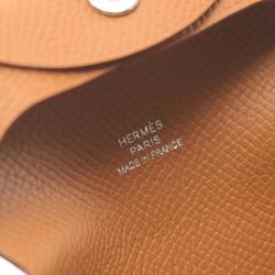 Hermes HERMES Bastia Wallet/Coin Case Wallet Epsom Leather Women's Brown