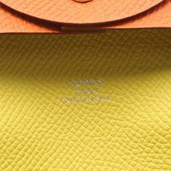 Hermes HERMES Bastia Verso Wallet/Coin Case Wallet Epsom Leather Women's Orange