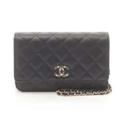 CHANEL Matelasse Shoulder Bag Caviar Skin (Grained Calf) Women's Black