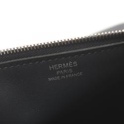 Hermes HERMES Zip Ango PM Chaine d'Ancre Pouch Bag Evercolor Women's Navy