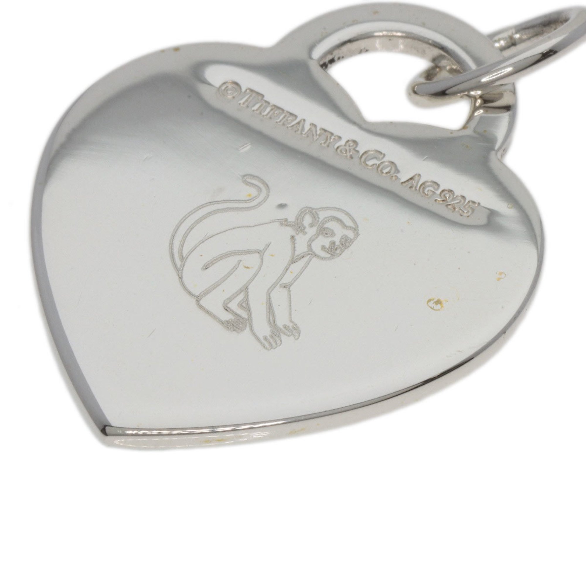 Tiffany Splash Heart Monkey Pendant Silver Women's TIFFANY&Co.