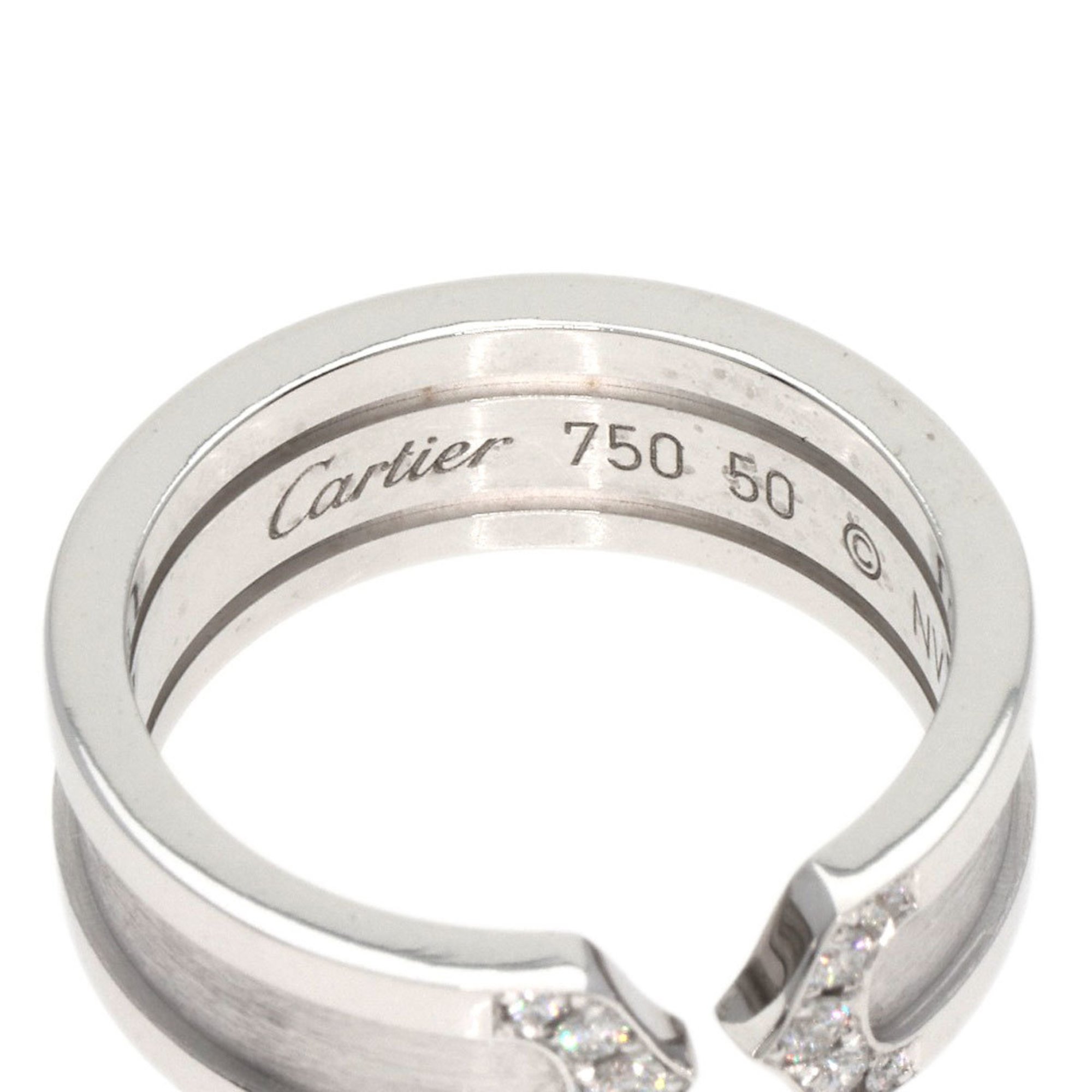 Cartier C2 Diamond #50 Ring, 18K White Gold, Women's, CARTIER