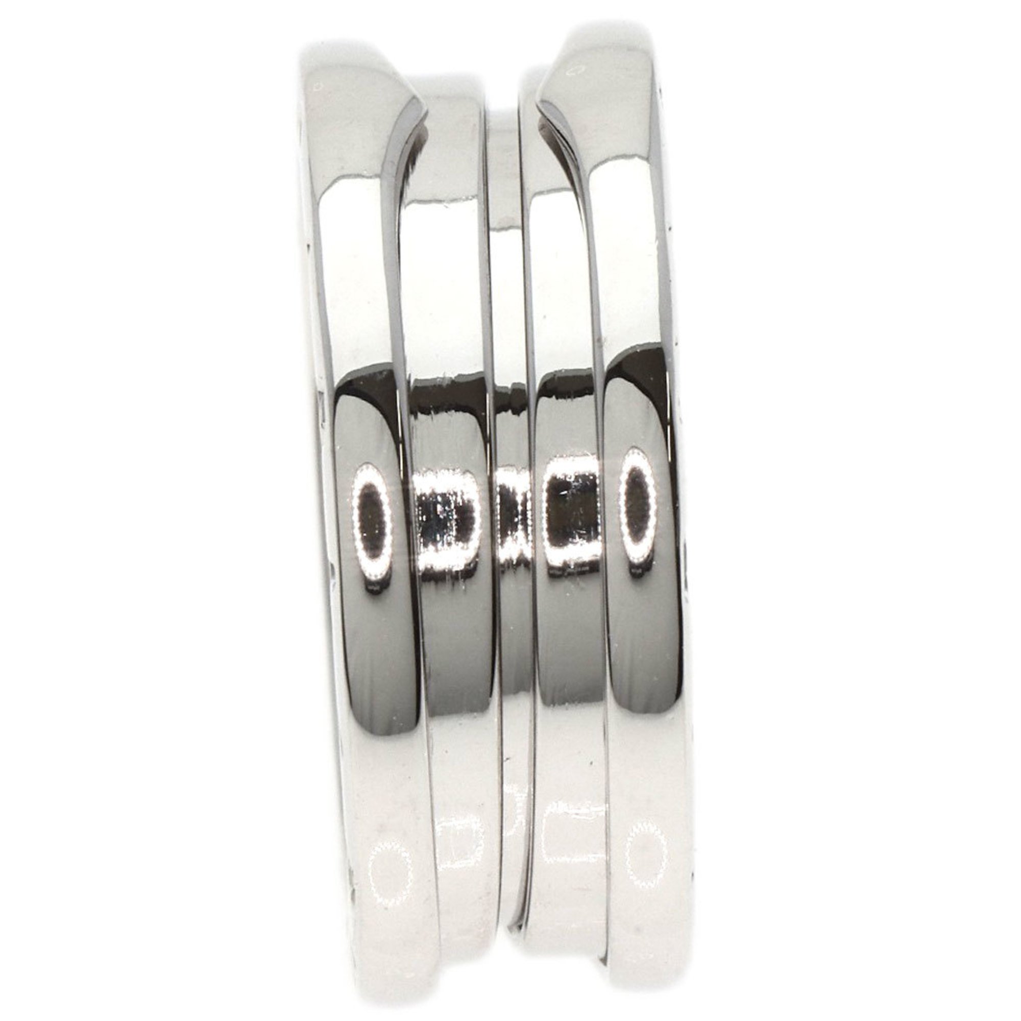 BVLGARI B-zero1 B-zero One 2-band #53 Ring, K18 White Gold, Women's