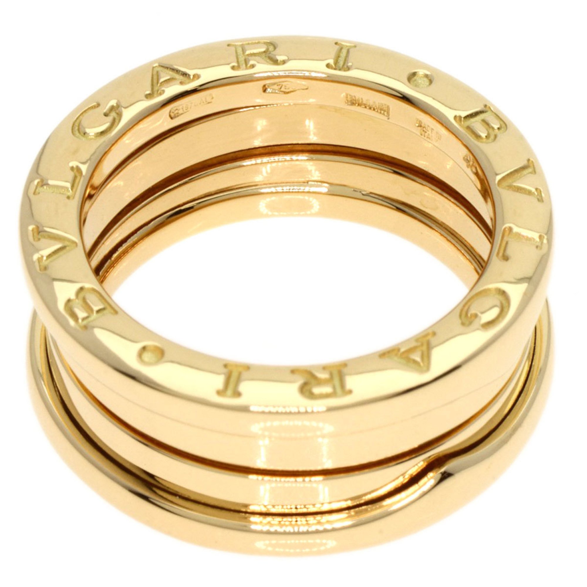 BVLGARI B-zero1 B-zero One 2-band S #48 Ring, K18 Yellow Gold, Women's